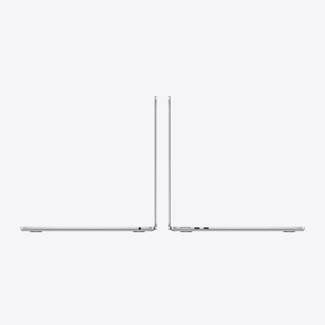 MDH94 مک بوک ایر M5 13 اینچ نقره&zwnj;ای؛ نمای دو سمت بدنه و درگاه&zwnj;های MDH94