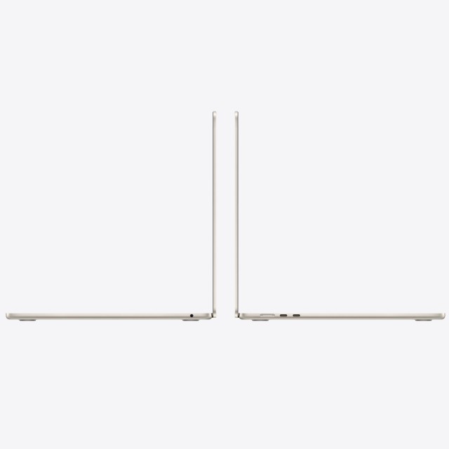 MDVD4 مک بوک ایر M5 15 اینچ استارلایت؛ نمای دو سمت بدنه و درگاه&zwnj;های MDVD4