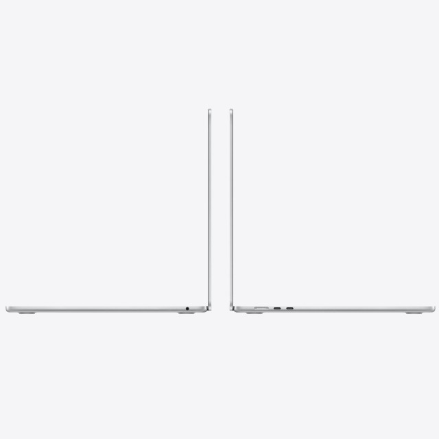 MDV94 مک بوک ایر M5 15 اینچ نقره&zwnj;ای؛ نمای دو سمت بدنه و درگاه&zwnj;های MDV94