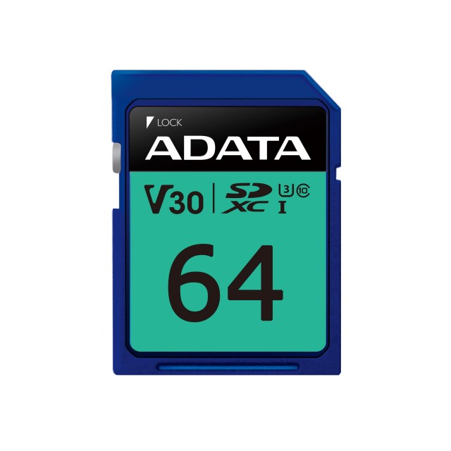 کارت حافظه‌ SDXC ای دیتا مدل ADATA Premier Pro کلاس 10 استاندارد UHS-I U3 سرعت 100MBps ظرفیت 64 گیگابایت در بروزکالا