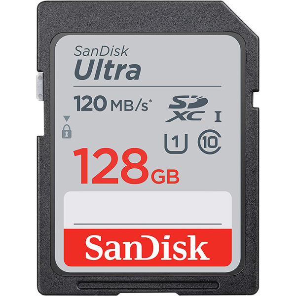 کارت حافظه SDXC سن دیسک مدل Sandisk Ultra کلاس 10 استاندارد UHS-I U1 سرعت 120MBps ظرفیت 128 گیگابایت در بروزکالا