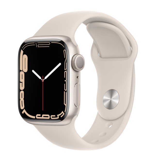 ساعت هوشمند اپل سری 7 سایز 45 با بند سیلیکون استارلایت مدل Apple Watch S7  Starlight 45mm در بروزکالا