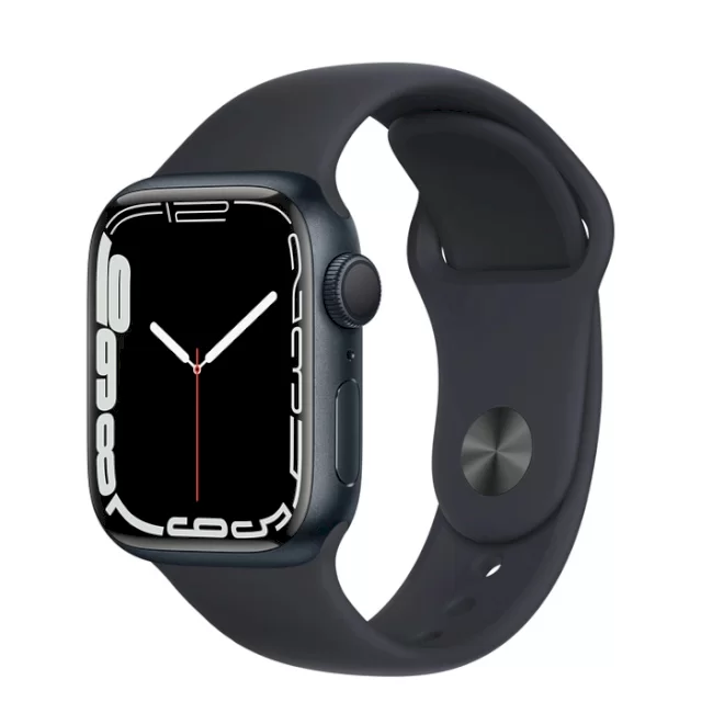 ساعت هوشمند اپل سری 7 سایز 45 با بند سیلیکون میدنایت مدل Apple Watch S7 Midnight 45mm در بروزکالا