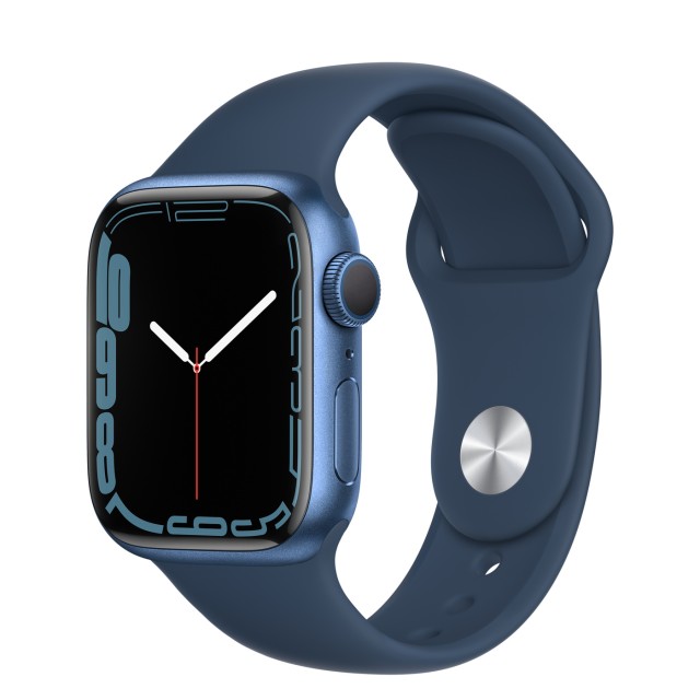 ساعت هوشمند اپل سری 7 سایز 45 با بند سیلیکون آبی مدل Apple Watch S7 Blue 45mm در بروزکالا