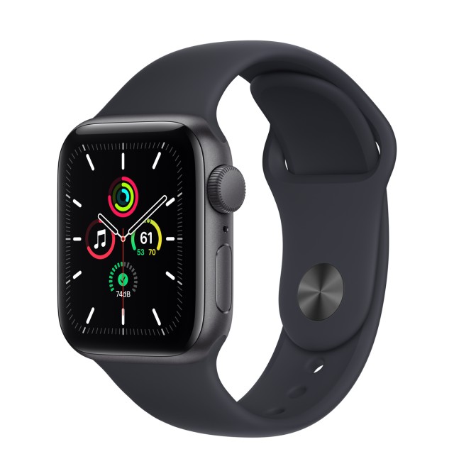 ساعت هوشمند اپل سری se سایز 40 با بند سیلیکون میدنایت مدل Apple Watch Se midnight 40mm در بروزکالا