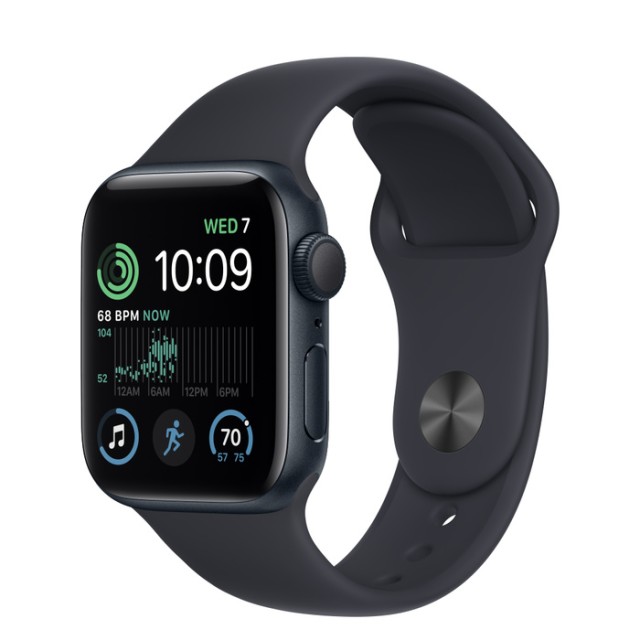 ساعت هوشمند اپل سری SE2 سایز 40 با بند سیلیکون میدنایت مدل Apple Watch SE2  Midnight  40mm در بروزکالا