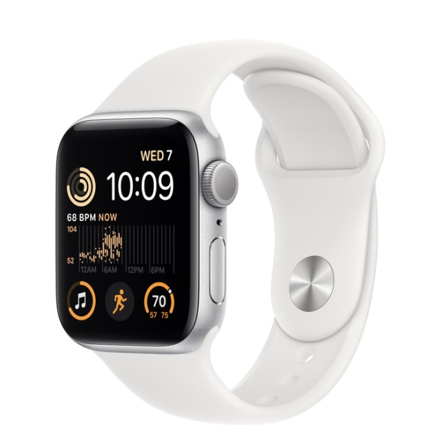 ساعت هوشمند اپل سری SE2 سایز 40 با بند سیلیکون سیلور مدل Apple Watch SE2  SILVER  40mm در بروزکالا