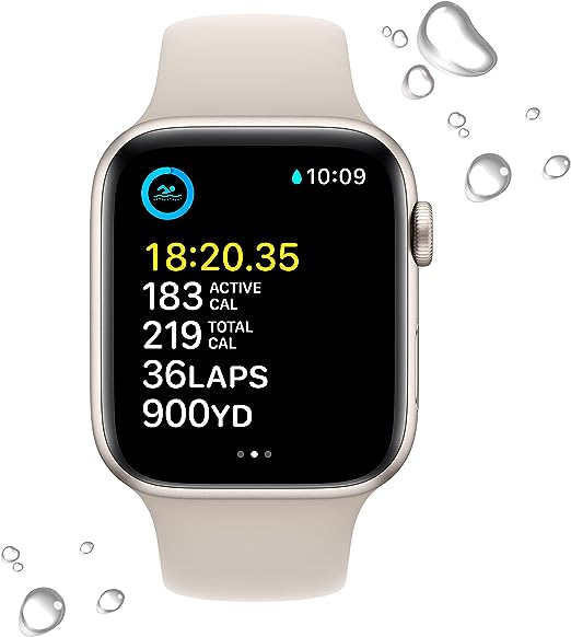 ساعت هوشمند اپل سری SE2 سایز 44 با بند سیلیکون مدل Apple Watch SE2  STARLIGHT  44mm در بروزکالا