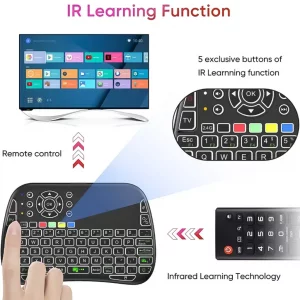 ریموت و کیبورد پرودو مدل Porodo Air Mouse Remote Mini Keyboard در بروزکالا