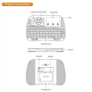 ریموت و کیبورد پرودو مدل Porodo Air Mouse Remote Mini Keyboard در بروزکالا