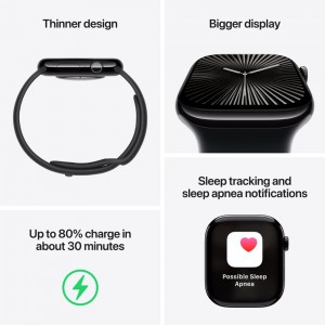 ساعت هوشمند اپل سری 10 مدل Apple Watch Series 10 Aluminum Jet Black 42mm در بروزکالا