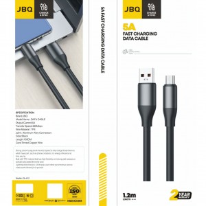 کابل شارژ USB به Type-C جی بی کیو مدل JBQ CA-522 طول 1.2 متر در بروزکالا