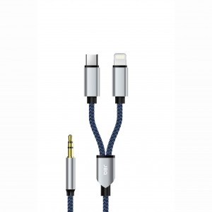 کابل AUX به لایتنینگ و Type-C جی بی کیو مدل JBQ AX-21 در بروزکالا