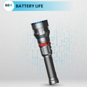 چراغ قوه دستی پاورولوژی مدل Powerology 4000mAh Waterproof LED Flashlight PPBCHA64-BK در بروزکالا