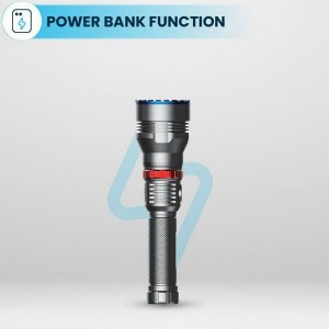 چراغ قوه دستی پاورولوژی مدل Powerology 4000mAh Waterproof LED Flashlight PPBCHA64-BK در بروزکالا
