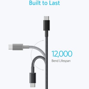 کابل شارژ Type-C به Type-C گرین لاین مدل Green Lion Braided Cable GNBRUC2UCBK طول 1 متر در بروزکالا