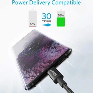 کابل شارژ Type-C به Type-C گرین لاین مدل Green Lion Braided Cable GNBRUC2UCBK طول 1 متر در بروزکالا