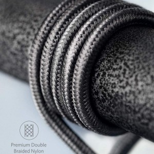 کابل شارژ Type-C به Type-C گرین لاین مدل Green Lion Braided Cable GNBRUC2UCBK طول 1 متر در بروزکالا