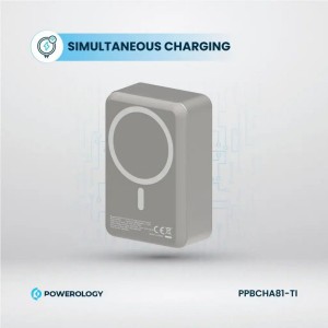 پاوربانک پاورولوژی مدل Powerology Magsafe Powerbank PPBCHA33 ظرفیت 20000 میلی آمپر ساعت در بروزکالا