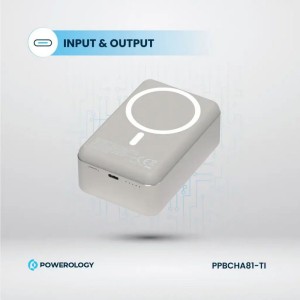 پاوربانک پاورولوژی مدل Powerology Magsafe Powerbank PPBCHA33 ظرفیت 20000 میلی آمپر ساعت در بروزکالا