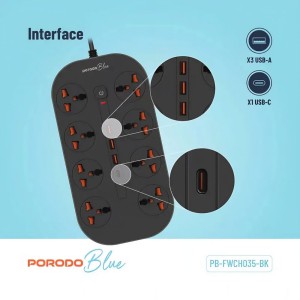 چندراهی برق پرودو مدل Porodo PB-FWCH035 در بروزکالا