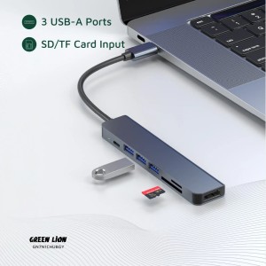 هاب شش پورت تایپ سی  بیسوس  Baseus Ultra Joy Series 6-Port Type-C HUB Air B00052802811-02 در بروزکالا