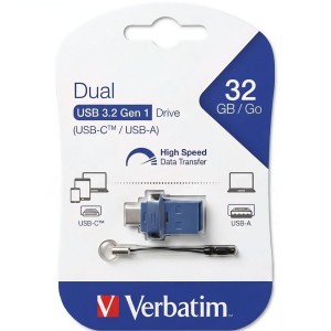 فلش مموری  ورباتیم مدل Verbatim Dual USB Drive TYPE-C با ظرفیت ۳۲ گیگابایت در بروزکالا