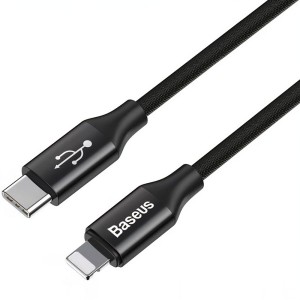 کابل شارژ USB-C به لایتنینگ باسئوس مدل Baseus SUPERIOR SERIES CATLYS-A01 طول 1 متر در بروزکالا