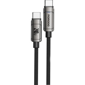 کابل شارژ Type-C به Type-C پرودو مدل Porodo PowerSync PDUC95GY طول 1 متر در بروزکالا