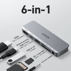 هاب هفت پورت تایپ سی  گرین لاین Green Lion 7 in 1 USB-C HUB GHB-9 GN7N1CHUBGY در بروزکالا