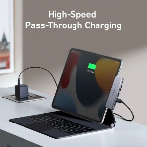 هاب هفت پورت تایپ سی  گرین لاین Green Lion 7 in 1 USB-C HUB GHB-9 GN7N1CHUBGY در بروزکالا