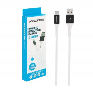 کابل تبدیل USB به USB-C کینگ استار مدل K65C طول 1.2 متر