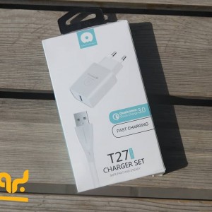 شارژر دیواری دبلیو یو دبلیو مدل T27 به همراه کابل تبدیل USB-C در بروزکالا