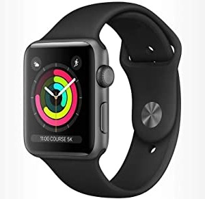 کارکرده دیجیتال ساعت هوشمند اپل سری 3 سایز 38 با بند سیلیکون مدل Apple Watch series 3 space gray aluminum 38 mm در بروزکالا