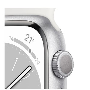 ساعت هوشمند اپل سری 8 سایز 45 با بند سیلیکون استارلایت مدل Apple Watch S8 STARLIGHT 45mm در بروزکالا