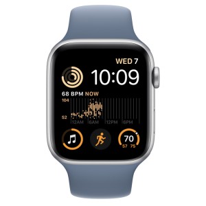 ساعت هوشمند اپل سری SE سایز 44  با بند سیلیکون آبی مدل Apple Watch SE Blue Band 44mm در بروزکالا