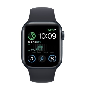 ساعت هوشمند اپل سری SE2 سایز 44 با بند سیلیکون مشکی مدل Apple Watch SE2 New Black Band 44mm در بروزکالا