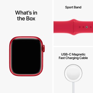 ساعت هوشمند اپل سری 8 سایز 41 با بند سیلیکون مدل Apple Watch S8 RED 41mm در بروزکالا