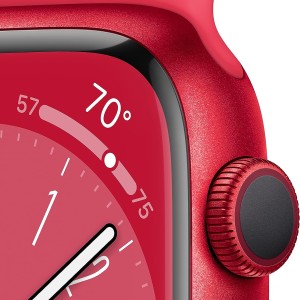 ساعت هوشمند اپل سری 8 سایز 41 با بند سیلیکون مدل Apple Watch S8 RED 41mm در بروزکالا