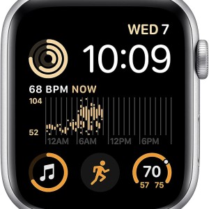 ساعت هوشمند اپل سری SE2 سایز 44 با بند سیلیکون مدل Apple Watch SE2  SILVER  44mm در بروزکالا