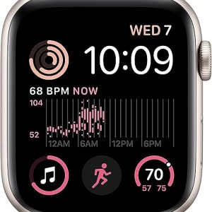 ساعت هوشمند اپل سری SE2 سایز 44 با بند سیلیکون مدل Apple Watch SE2  STARLIGHT  44mm در بروزکالا