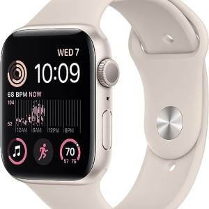 ساعت هوشمند اپل سری SE2 سایز 44 با بند سیلیکون مدل Apple Watch SE2  STARLIGHT  44mm در بروزکالا