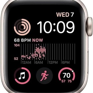 ساعت هوشمند اپل سری SE2 سایز 40 با بند سیلیکون استارلایت مدل Apple Watch SE2  Starlight 40mm در بروزکالا