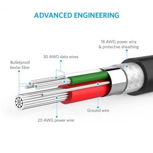 کابل تبدیل USB به microUSB انکر مدل A8132 PowerLine  در بروزکالا