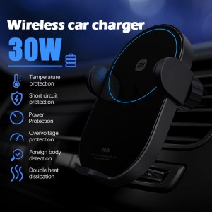 شارژر و هولدر بی سیم خودرو شیائومی مدل Xiaomi 30W Car Wireless Charger W03ZM در بروزکالا