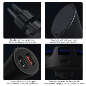 شارژر و هولدر بی سیم خودرو شیائومی مدل Xiaomi 30W Car Wireless Charger W03ZM در بروزکالا