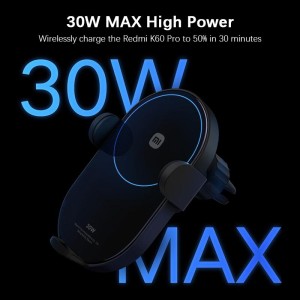 شارژر و هولدر بی سیم خودرو شیائومی مدل Xiaomi 30W Car Wireless Charger W03ZM در بروزکالا