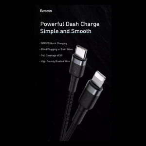 کابل شارژ باسئوس مدل (Baseus Simple Wisdom Data Cable Kit Type-C to iP PD 20W (2PCS/Set در بروزکالا