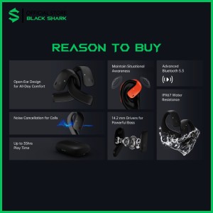 ایرفون  بی سیم شیائومی مدل Xiaomi black shark lucifer Earbuds T2  در بروزکالا