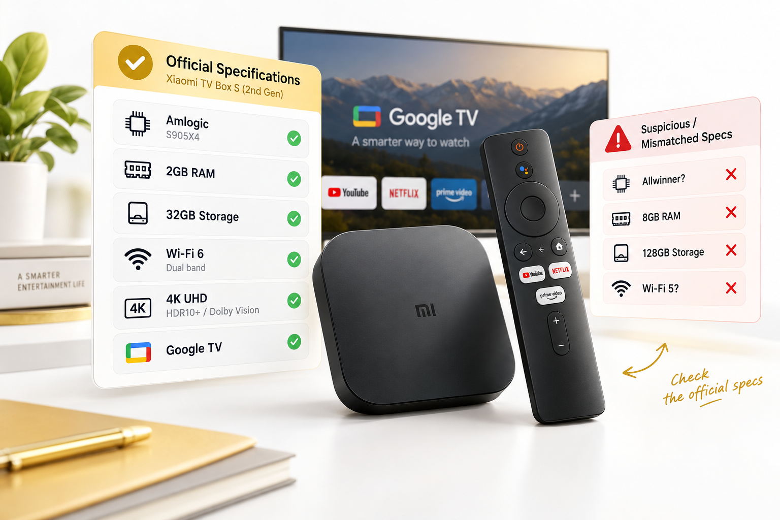 مقایسه مشخصات سخت&zwnj;افزاری Xiaomi TV Box S با مشخصات رسمی؛ بررسی Amlogic، RAM، حافظه و Wi‑Fi